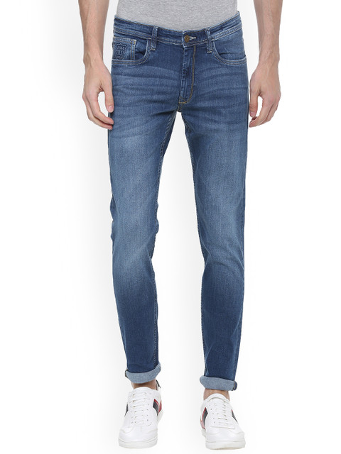 

Solly Jeans Co. Men Blue Skinny Fit Mid-Rise Clean Look Jeans