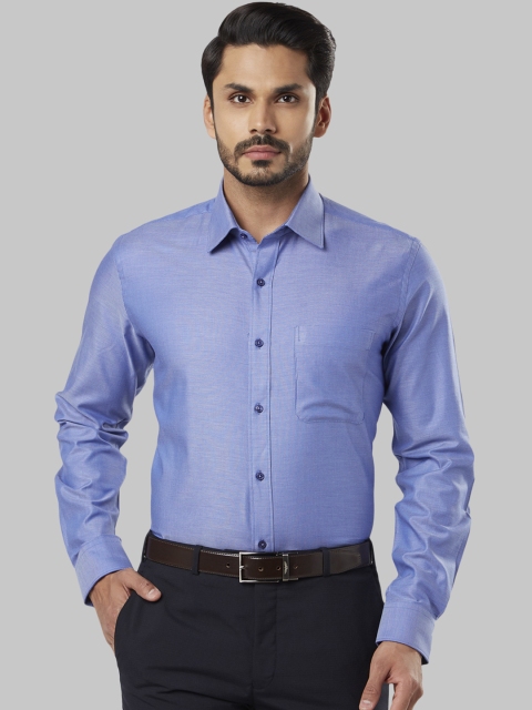 

Raymond Men Blue Regular Fit Solid Formal Shirt