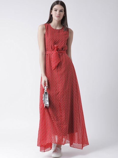 

The Vanca Women Red & Off-White Maxi Dress
