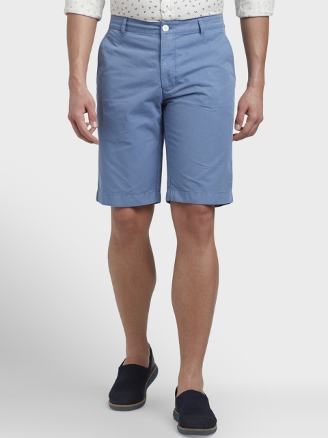 

ColorPlus Men Blue Solid Regular Fit Regular Shorts