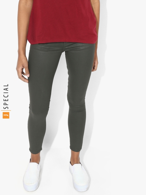 

Charcoal Solid Mid-Rise Skinny Fit Jeans