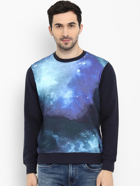 

Parx Men Blue Printed Sweatshirt