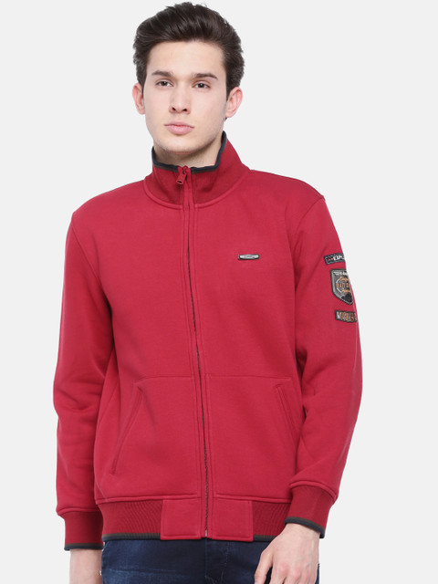 

t-base Men Red Solid Sweatshirt