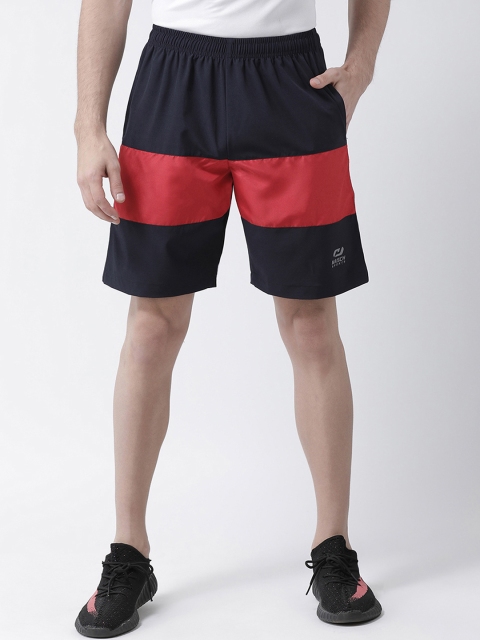 

Masch Sports Men Navy Blue Colourblocked Regular Fit Sports Shorts