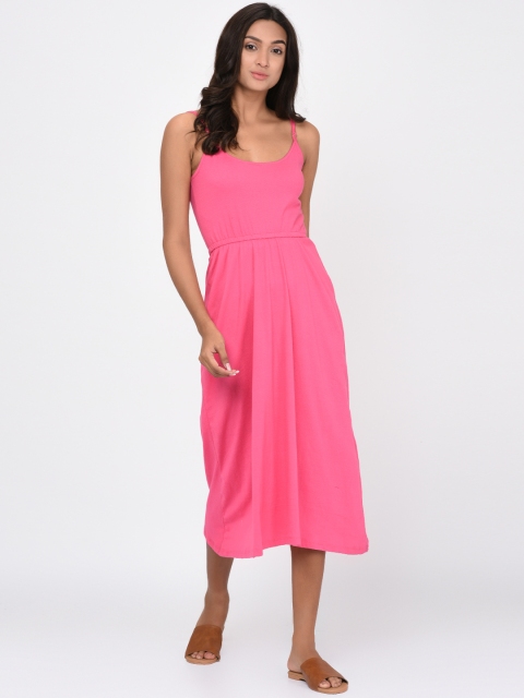 Rigo Women Pink Fit and Flare Dress