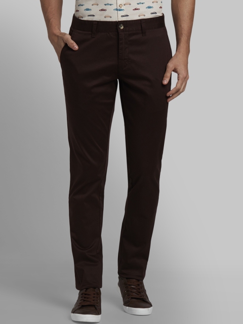 

Parx Men Brown Tapered Fit Solid Regular Trousers