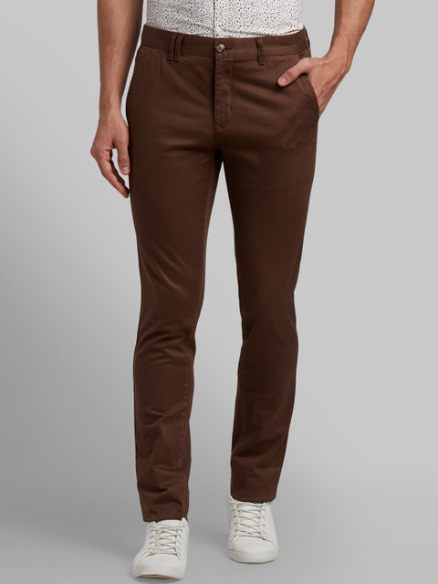 

Parx Men Brown Slim Fit Solid Regular Trousers
