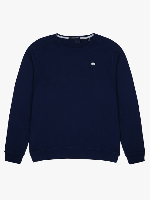 

Scotch & Soda Men Navy Blue Solid Sweatshirt