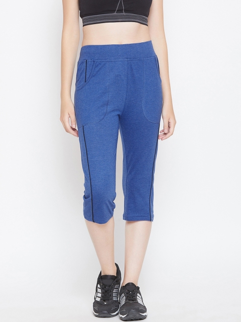 

C9 AIRWEAR Women Blue Solid Capris
