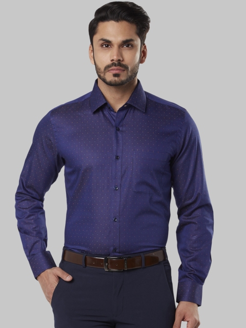 

Raymond Men Blue Regular Fit Printed Formal Shirt