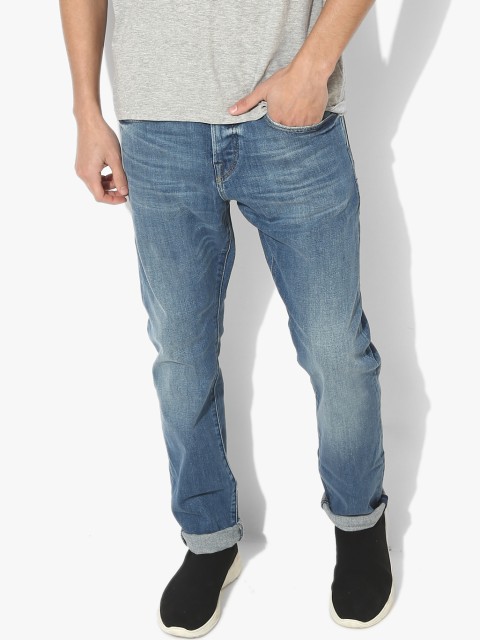 

Blue Washed Mid Rise Regular Fit Jeans