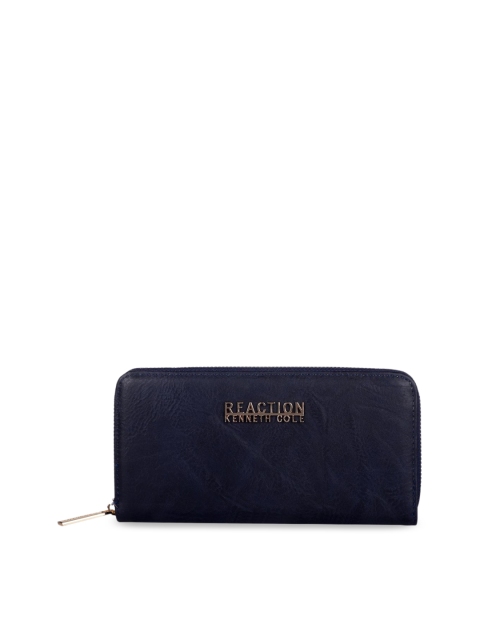 

Kenneth Cole Women Navy Blue Solid Zip Around Wallet