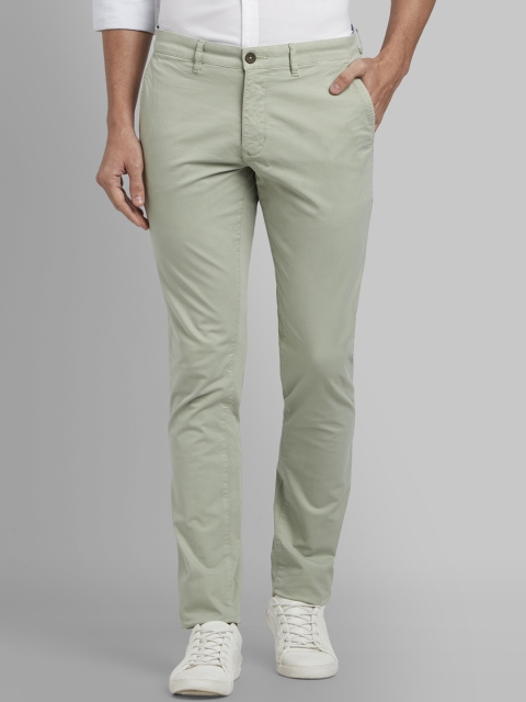 

Parx Men Mint Green Tapered Fit Solid Regular Trousers