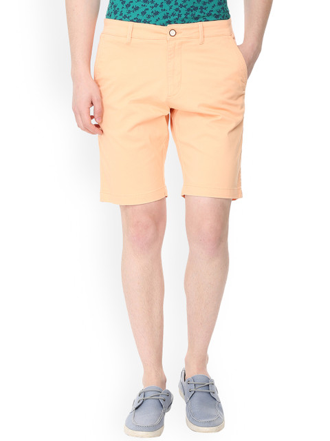 

Allen Solly Men Peach-Coloured Solid Slim Fit Regular Shorts
