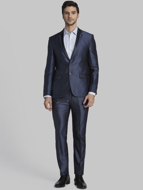 

Parx Men Blue Solid Regular-Fit Single-Breasted Formal Suit