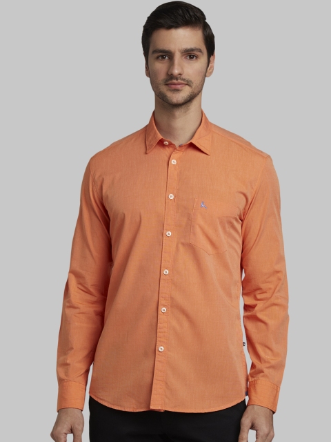 

Parx Men Orange Slim Fit Solid Casual Shirt