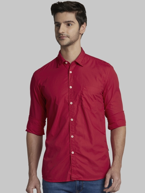 

Parx Men Red Slim Fit Solid Casual Shirt