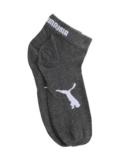 

Puma Unisex Grey Solid Ankle-Length Socks