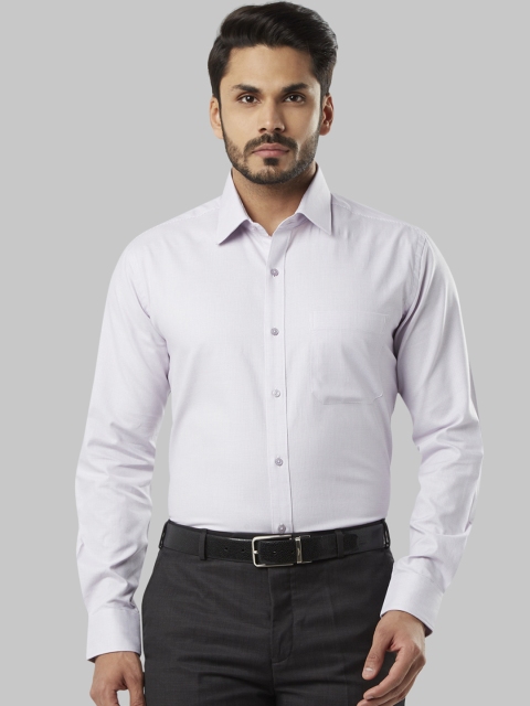 

Raymond Men Off-White & Red Regular Fit Self Design Formal Shirt