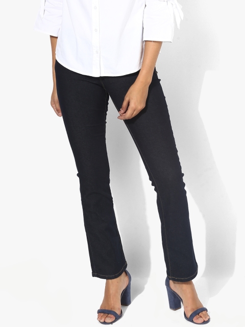 

Navy Blue Skinny Fit Mid-Rise Clean Look Jeans