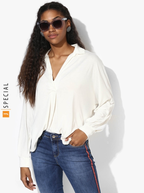 

Off White Solid T Shirt