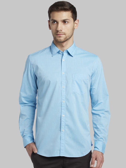 

Parx Men Blue Slim Fit Solid Casual Shirt