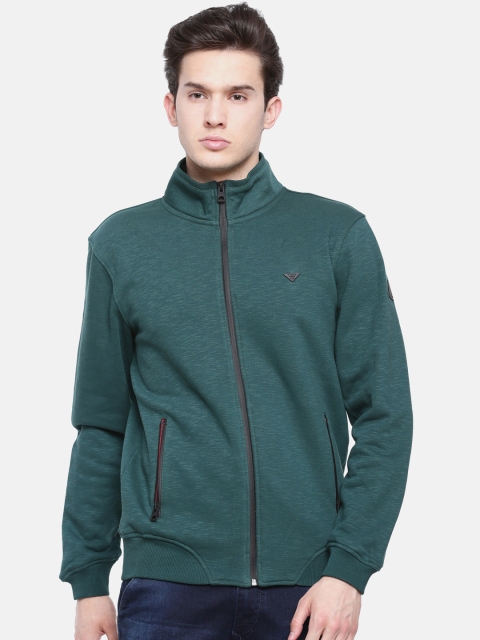 

t-base Men Green Solid Sweatshirt