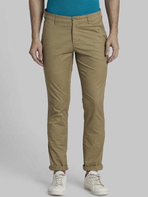 

Parx Men Khaki Tapered Fit Solid Regular Trousers