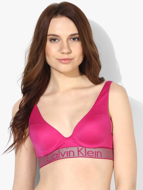 

Calvin Klein Underwear Fuchsia Solid Underwired Heavily Padded Plunge Bra QF40527OE