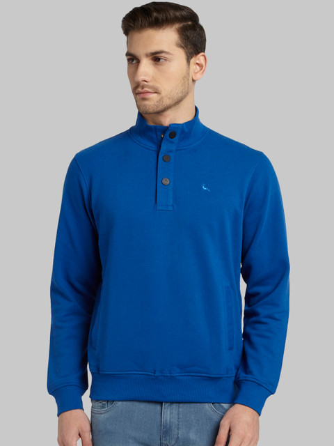 

Parx Men Blue Solid Sweatshirt