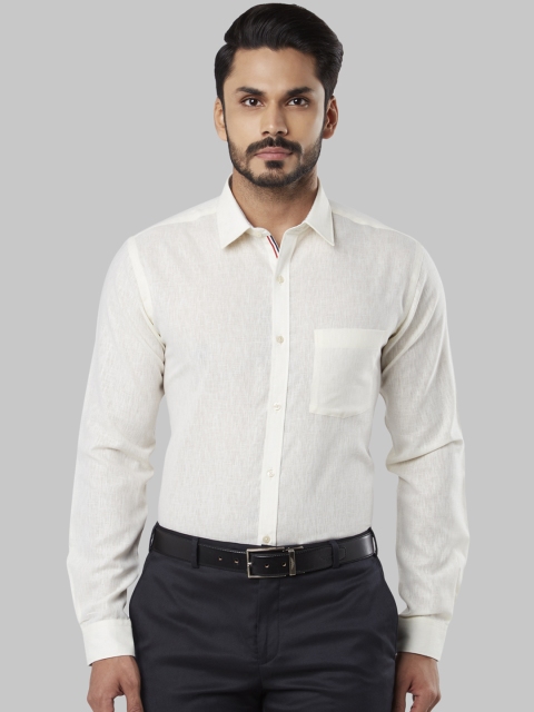 

Next Look Men White Slim Fit Self Design Formal Shirt