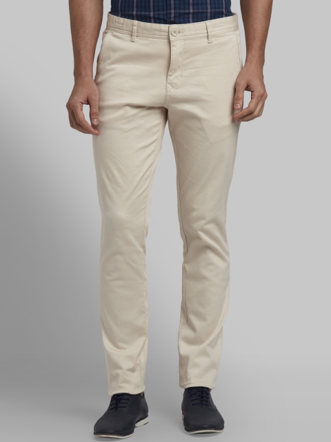 

Parx Men Beige Tapered Fit Solid Regular Trousers