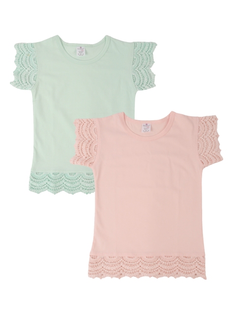 

Smarty Girls Green Pack Of 2 Solid Tops
