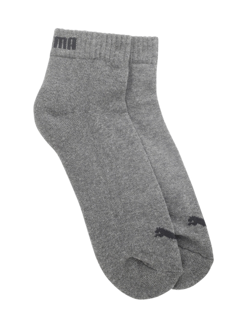 

Puma Unisex Grey Solid Ankle-Length Socks
