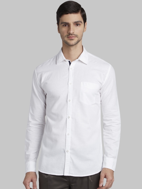 

Parx Men White Slim Fit Solid Casual Shirt