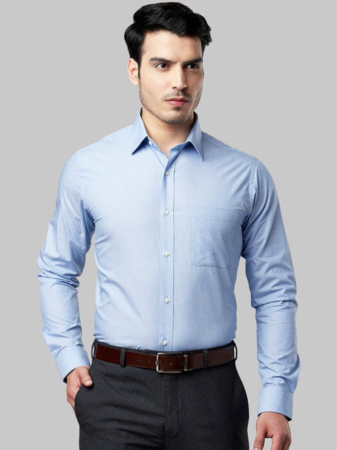 

Raymond Men Blue Slim Fit Solid Formal Shirt