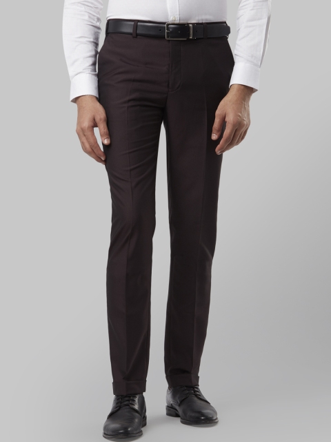 

Raymond Men Brown Slim Fit Solid Formal Trousers