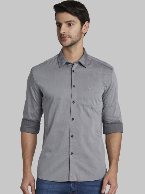 

Parx Men Grey Slim Fit Solid Casual Shirt
