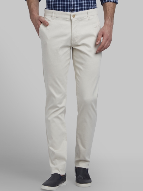 

Parx Men Beige Slim Fit Solid Regular Trousers