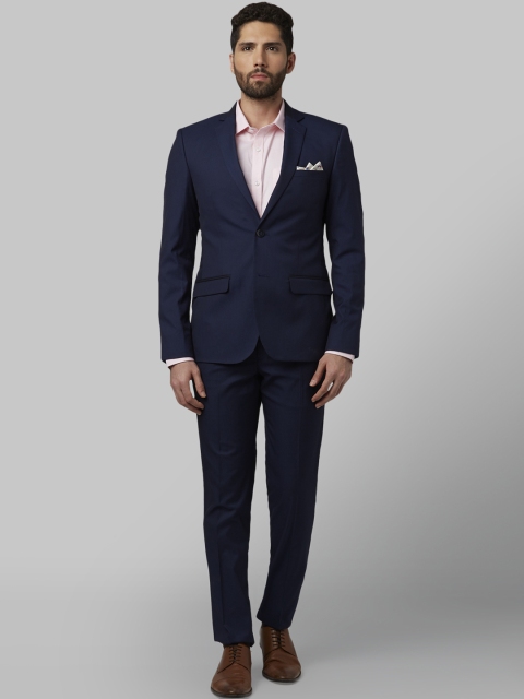 

Park Avenue Men Blue Solid Regular Fit Formal Suit