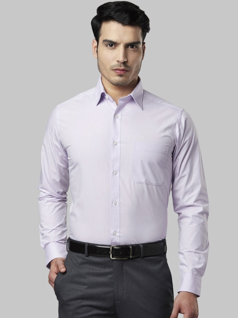 

Raymond Men Mauve Slim Fit Self Design Formal Shirt