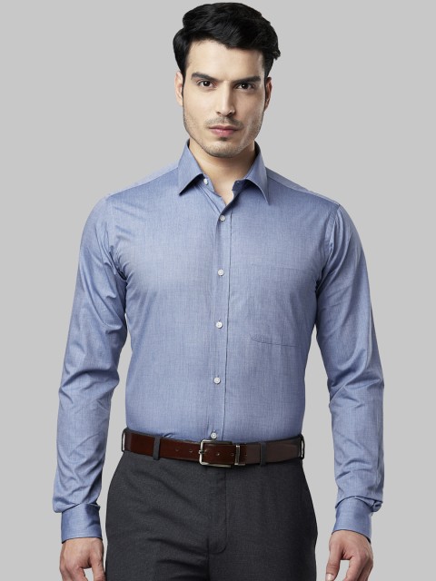 

Raymond Men Blue Slim Fit Solid Formal Shirt