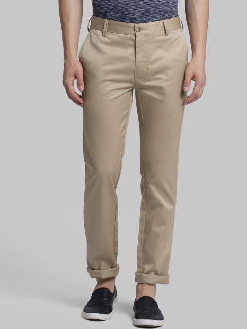 

Parx Men Khaki Slim Fit Solid Regular Trousers