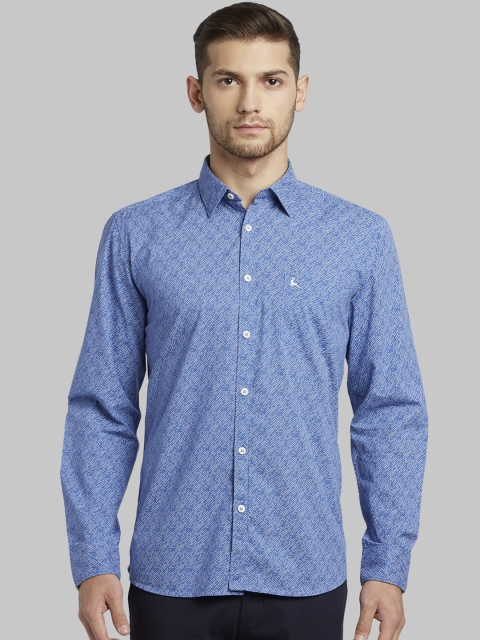 

Parx Men Blue Slim Fit Printed Casual Shirt