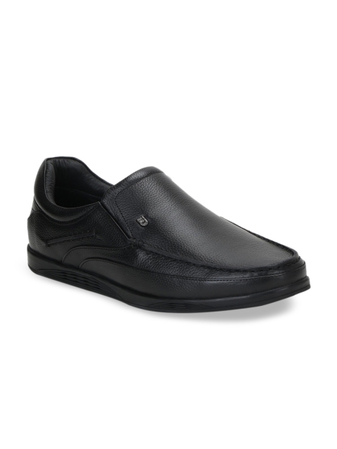 

ID Men Black Leather Formal Slip-Ons