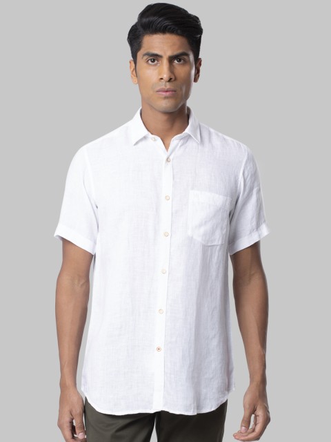 

Raymond Men White Regular Fit Solid Casual Shirt