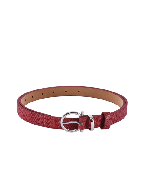 

BuckleUp Women Red Solid Belt