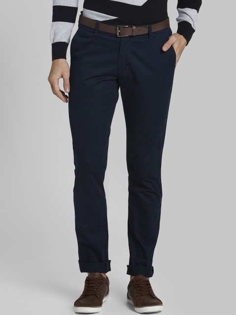 

Parx Men Blue Tapered Fit Solid Regular Trousers