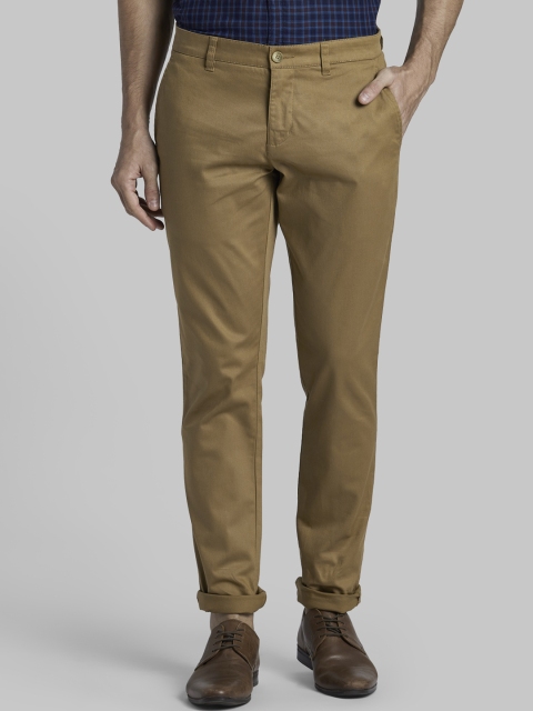 

Parx Men Khaki Tapered Fit Solid Regular Trousers
