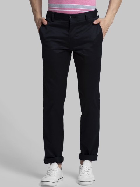 

Parx Men Black Slim Fit Solid Regular Trousers